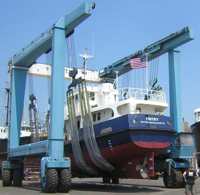 In the Slings at Fairhaven Shipyard